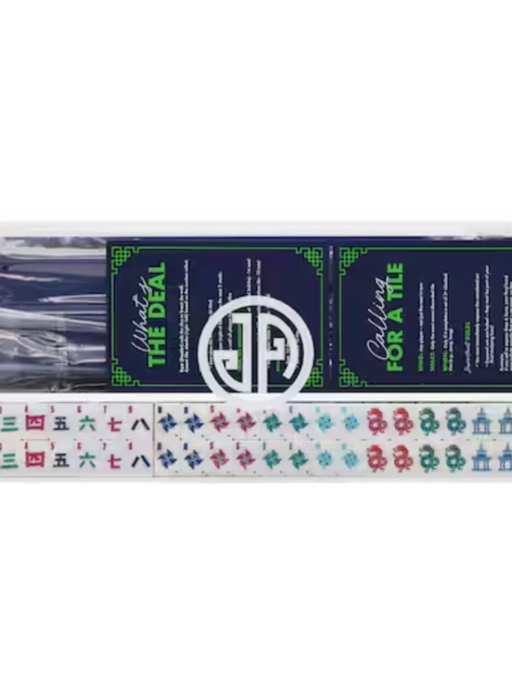 Lotus Mahjong set Jonathan Adler with mat and tile bag